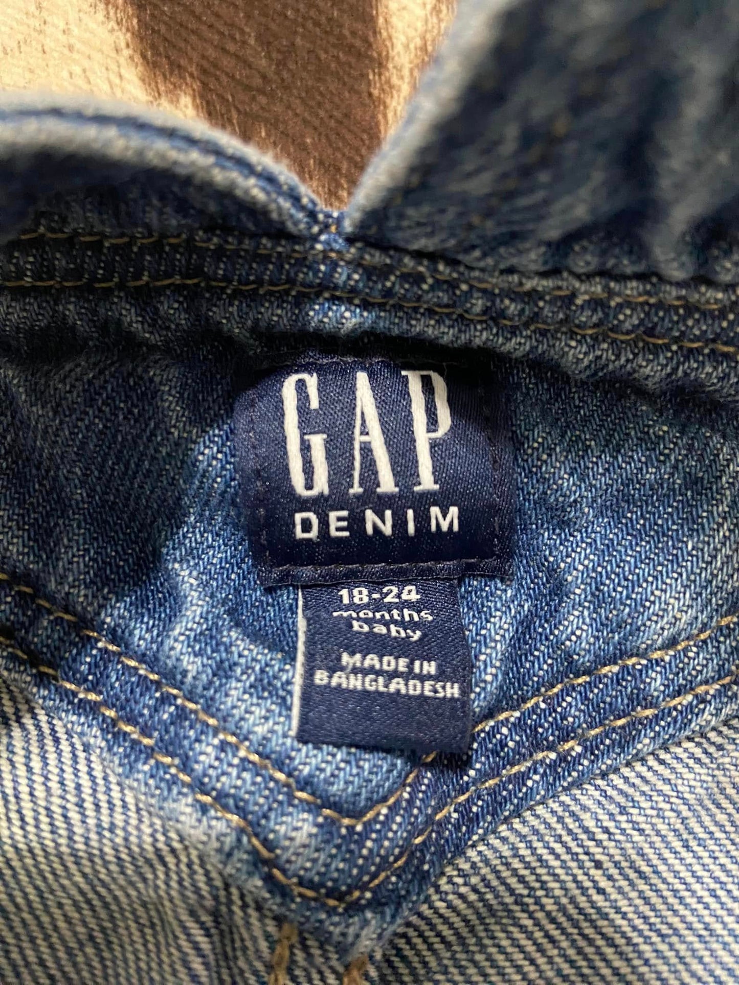 #010225 Girls Gap Denim Overalls Size 18/24 M