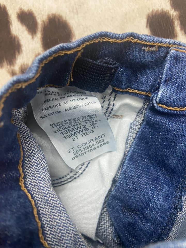 #010425 Wrangler Jeans Boys Cowboy Cut Size 2T