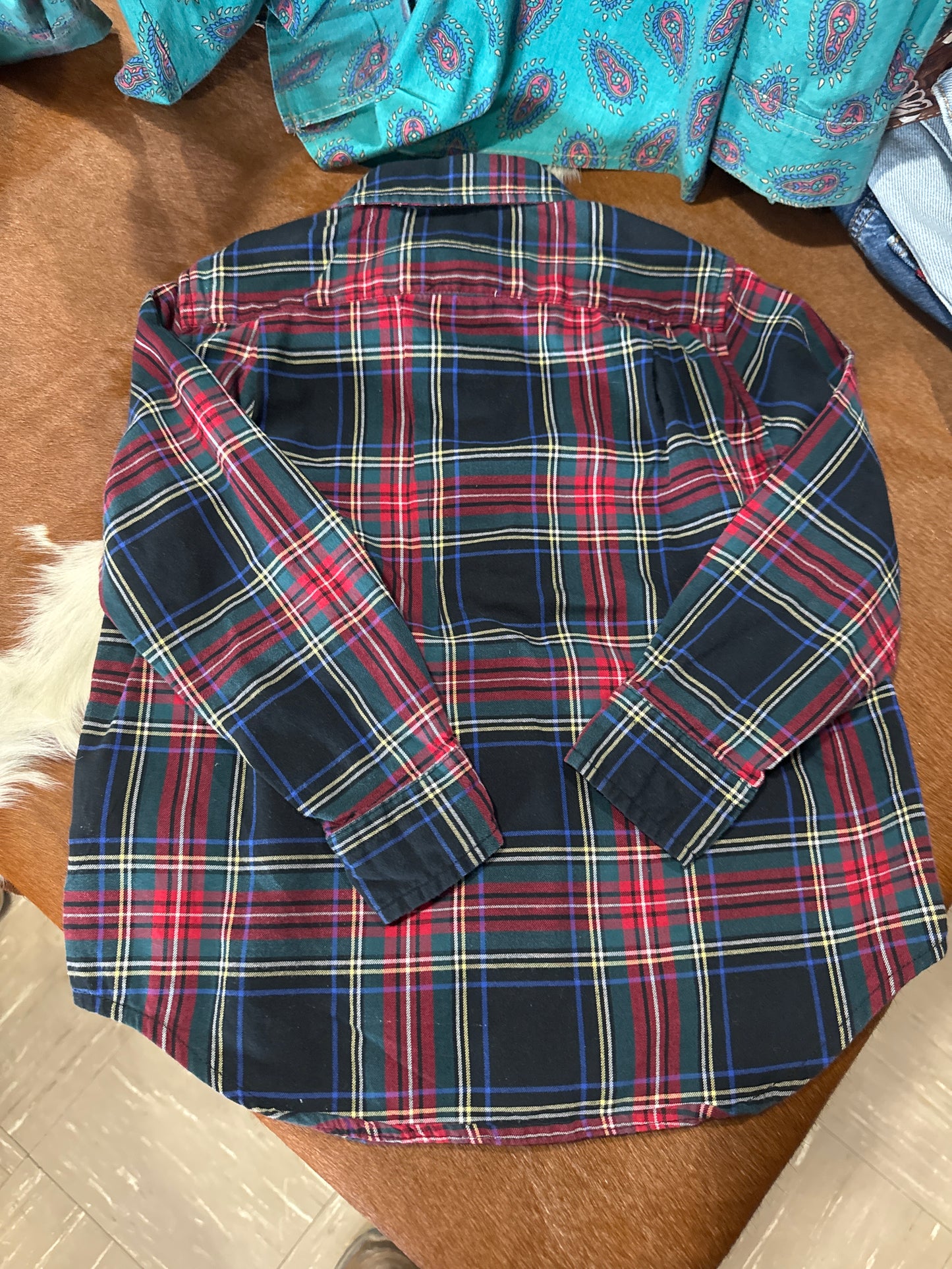 #012225 Polo Ralph Lauren Plaid Shirt Size 4/4T