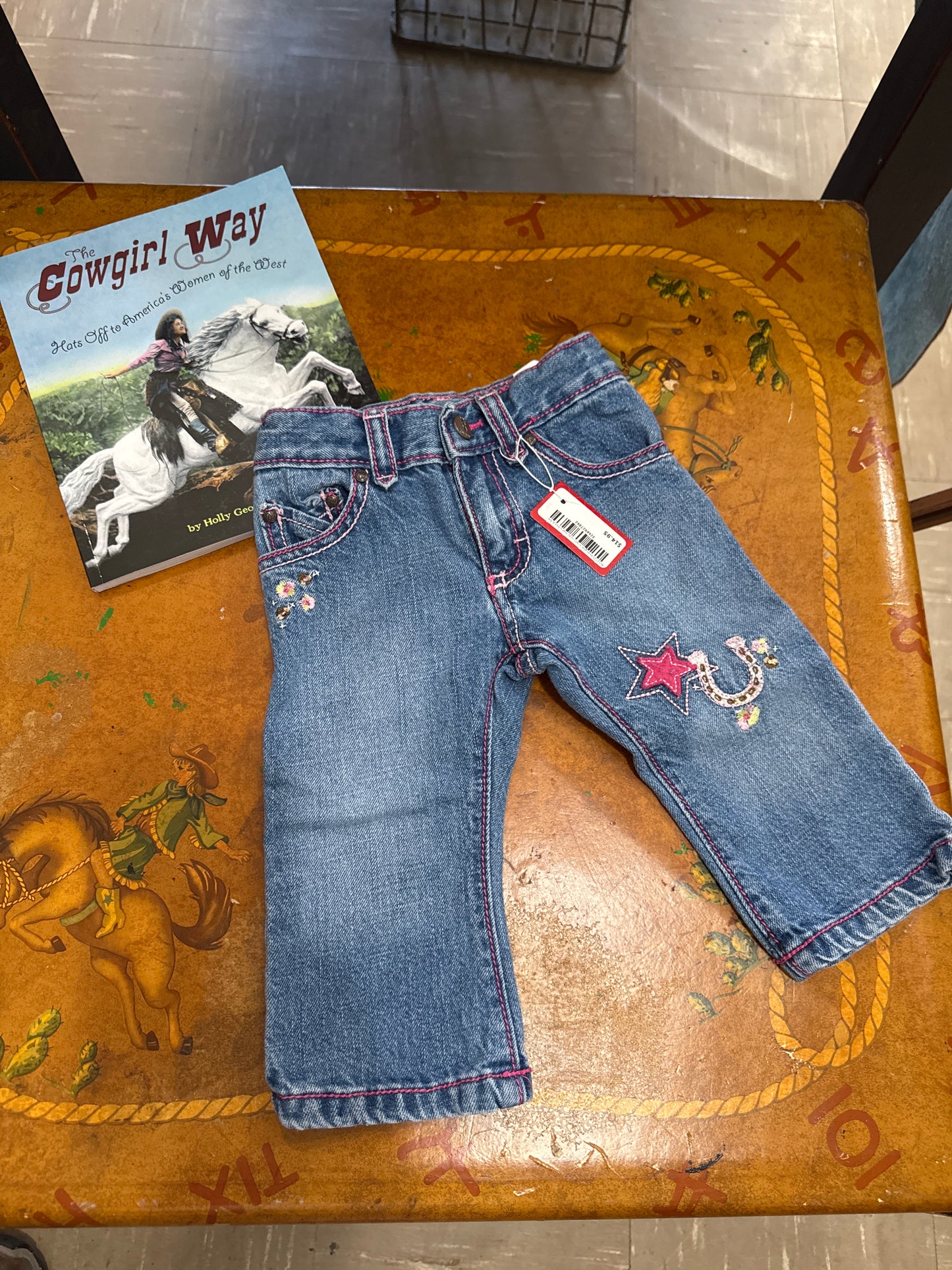 #032725 Wrangler Infant Girls Jeans Size 6/9M