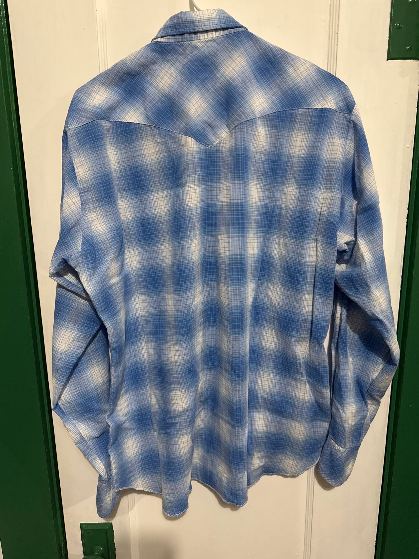 #033025 Palomino Blue Plaid Shirt Size M