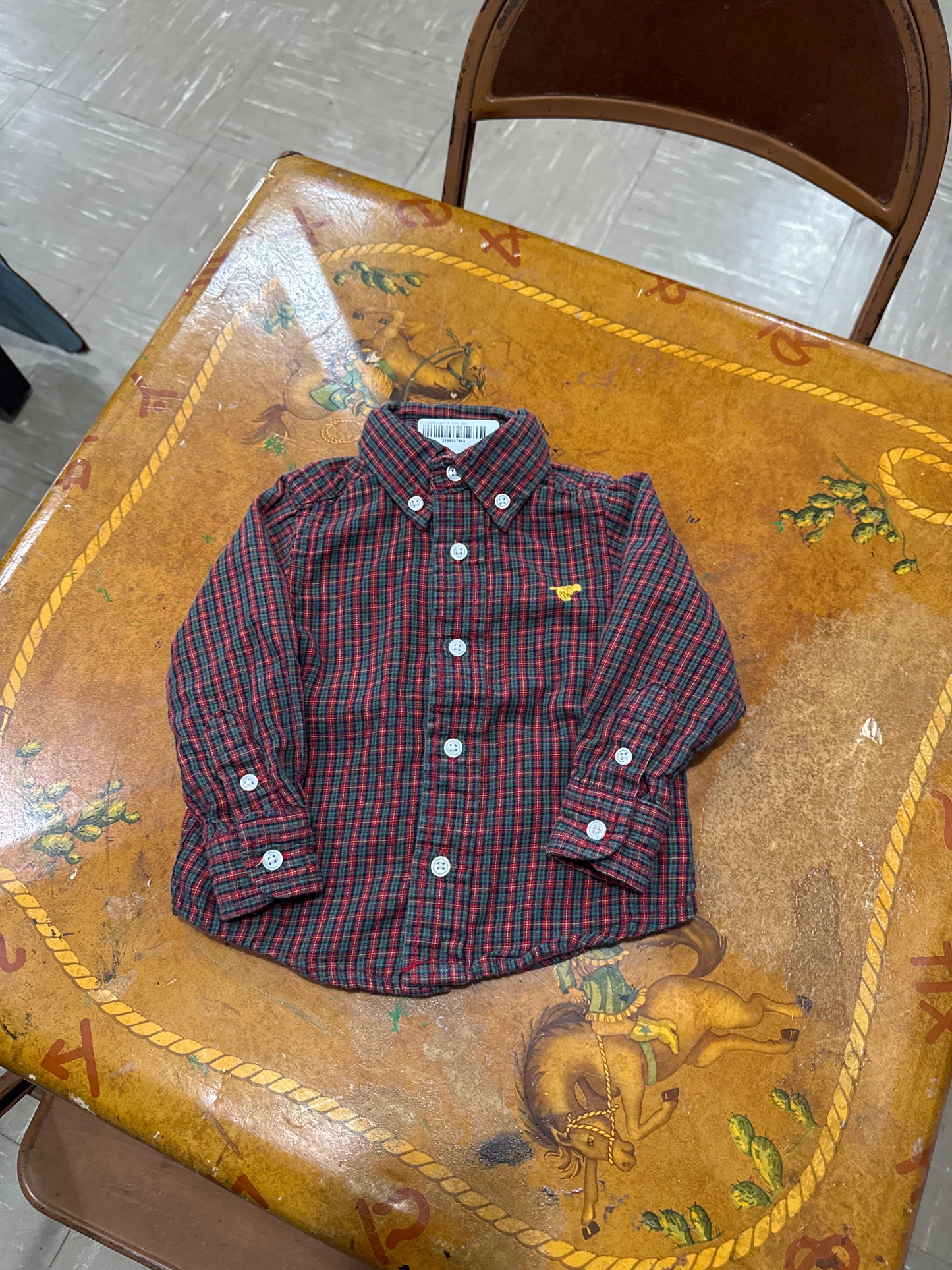 $040425 Wrangler Shirt Size 18M