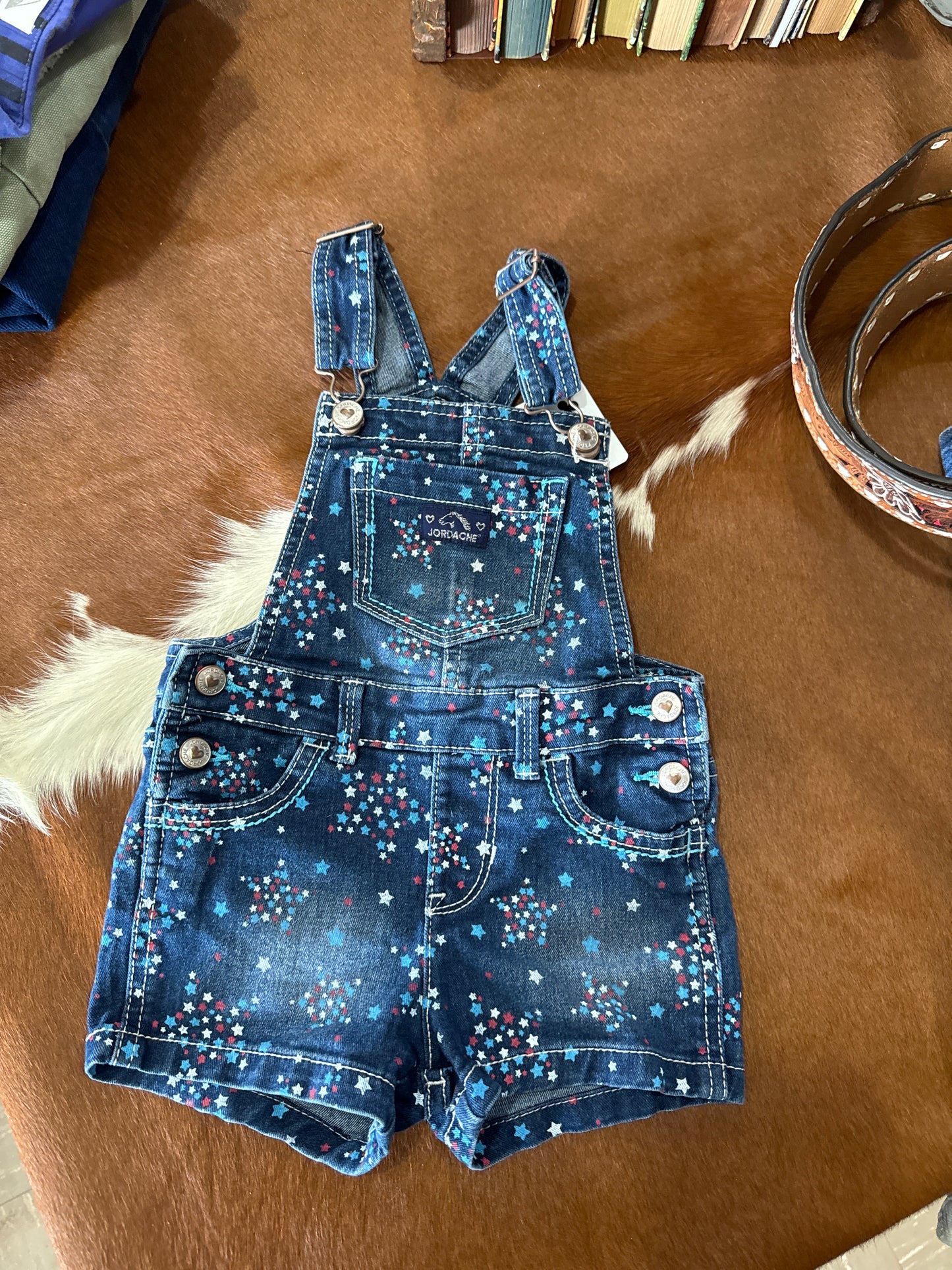 #020625 Jordache Star Shortalls Size 3T