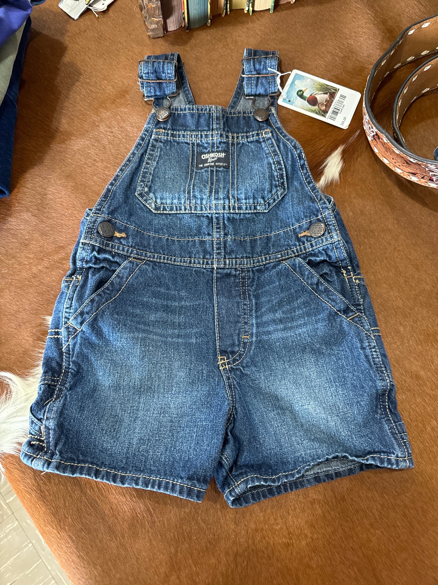 #020625 OshKosh Shortalls Size 2T