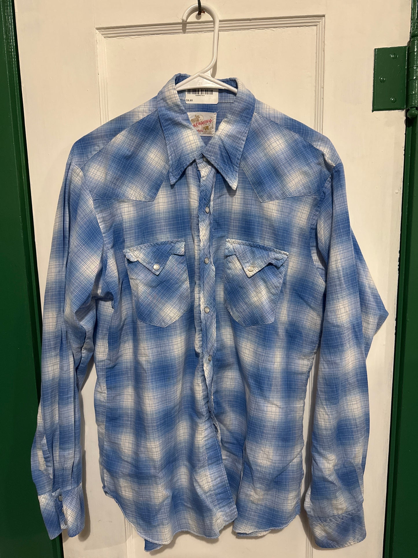#033025 Palomino Blue Plaid Shirt Size M