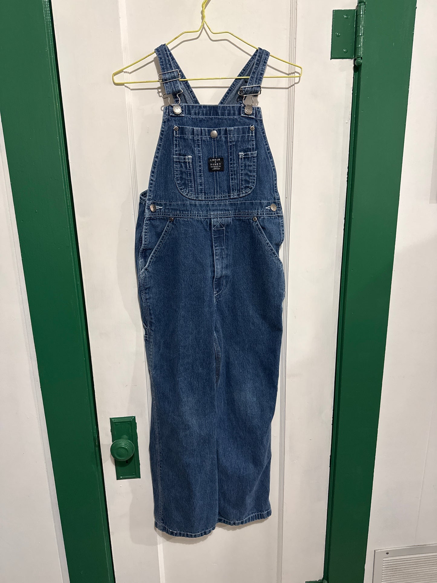#040425 Key Denim Overalls Kids Size 10