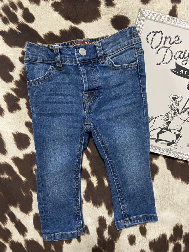 #010225 Girls 7 For All Mankind Jeans Size 12M