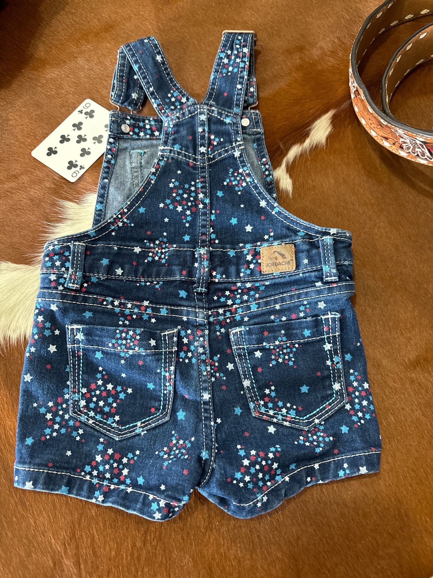 #020625 Jordache Star Shortalls Size 3T