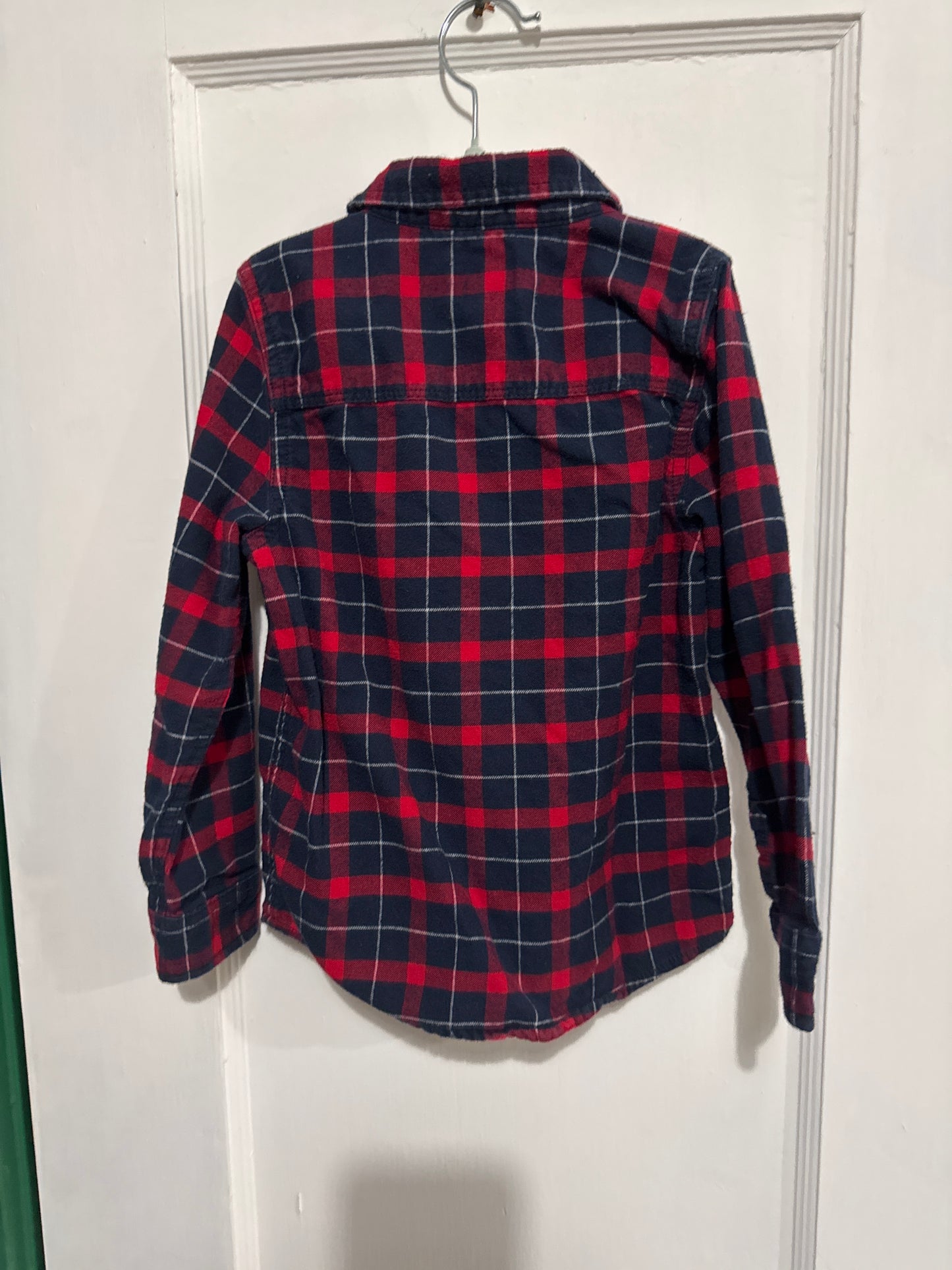#033025 OshKosh Red/Blue Plaid Shirt Size 4T