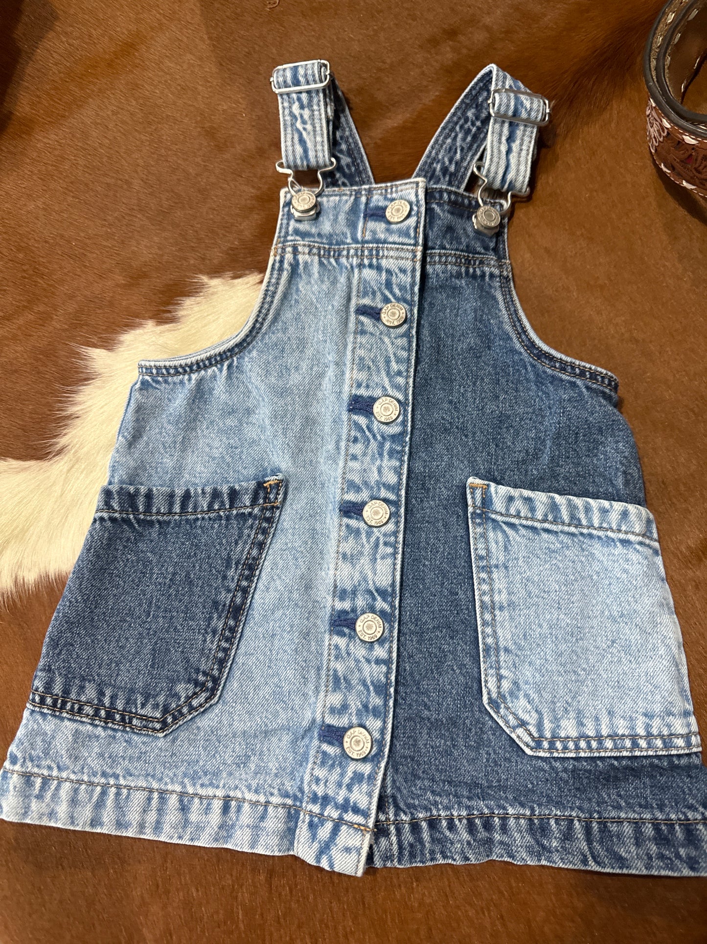 #020725 Baby Gap Denim Dress Size 2T