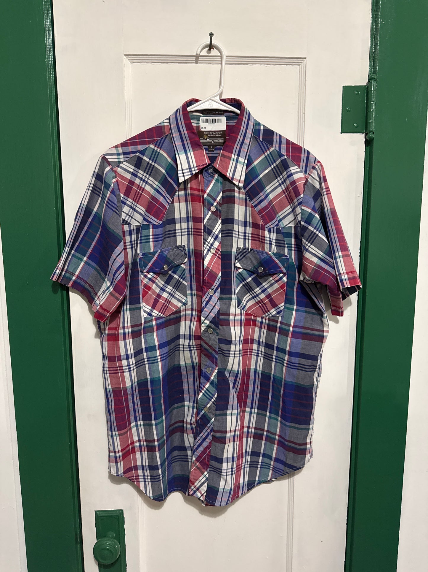 #033025 Outlaw Plaid Shirt Size L