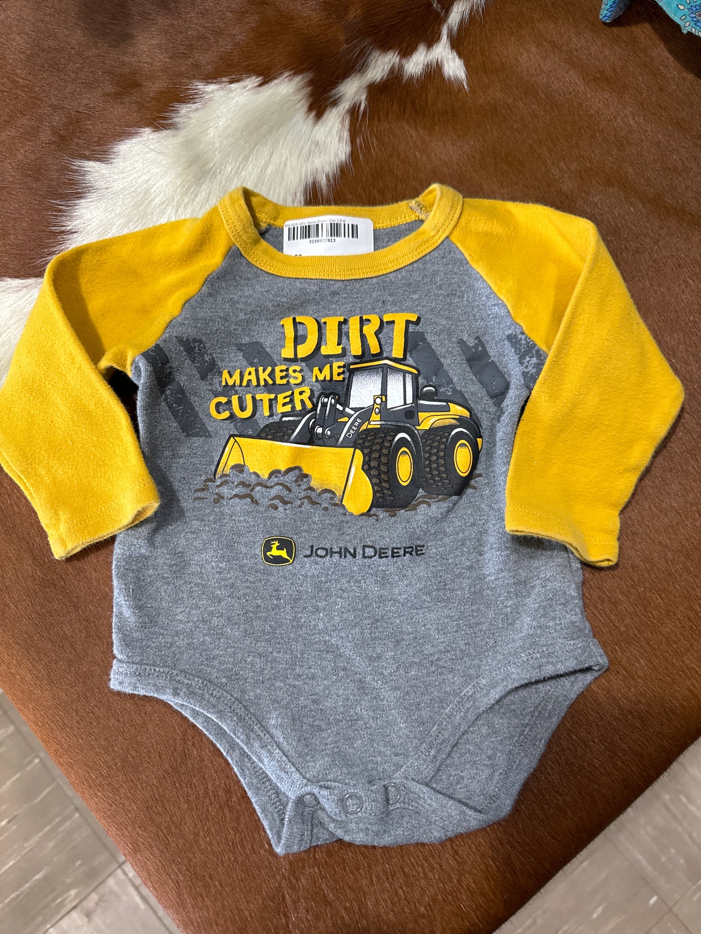 #021525 John Deere Onesie Size 3/6 M