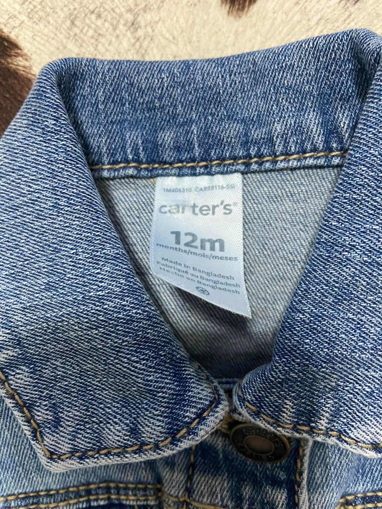 #010225 Carter's Denim Jacket Size 12M