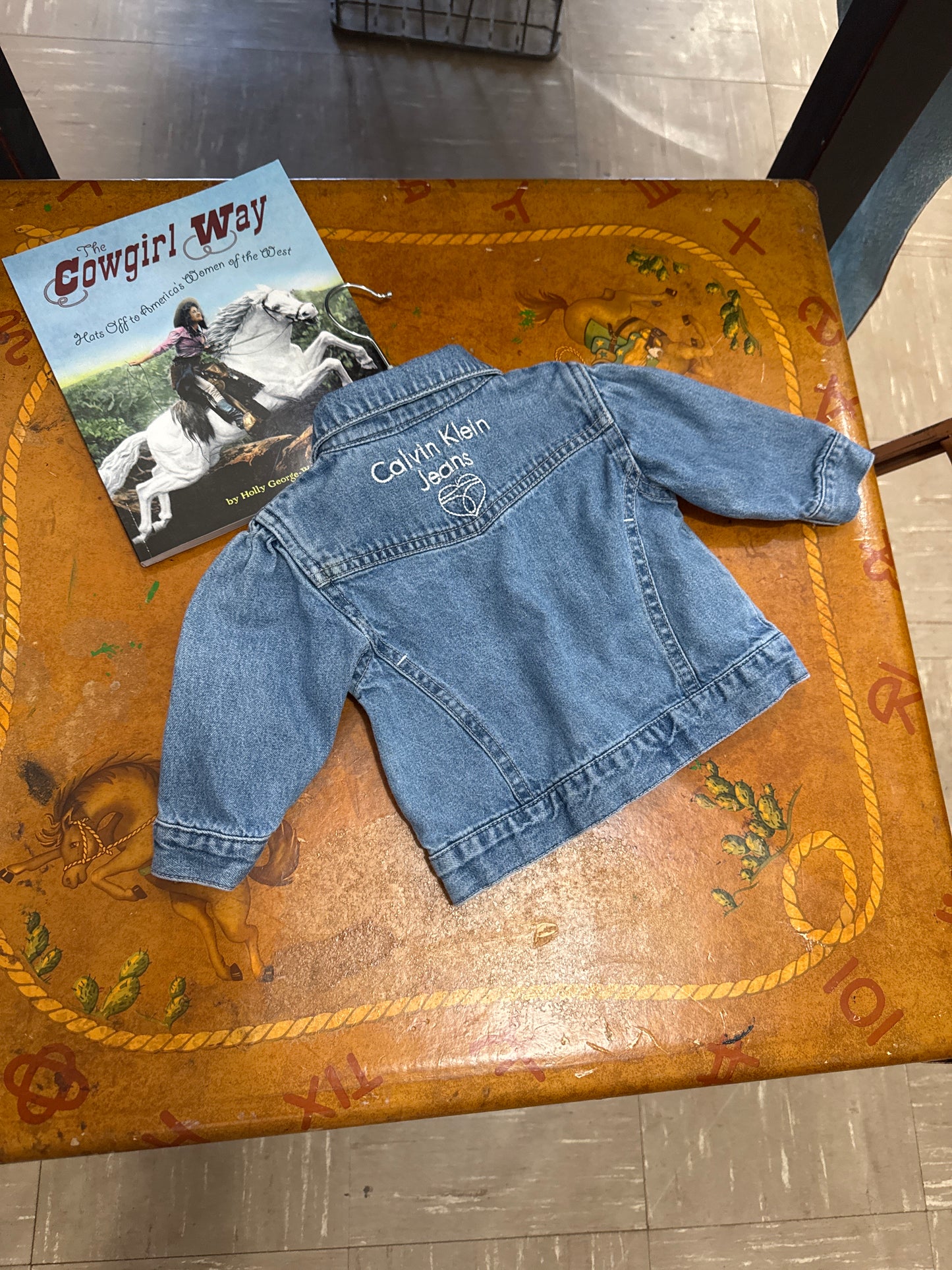 #032725 Calvin Klein Jean Jacket Size 0/6 M