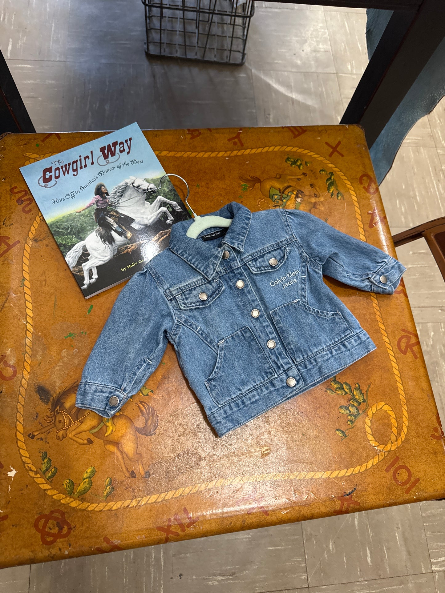 #032725 Calvin Klein Jean Jacket Size 0/6 M