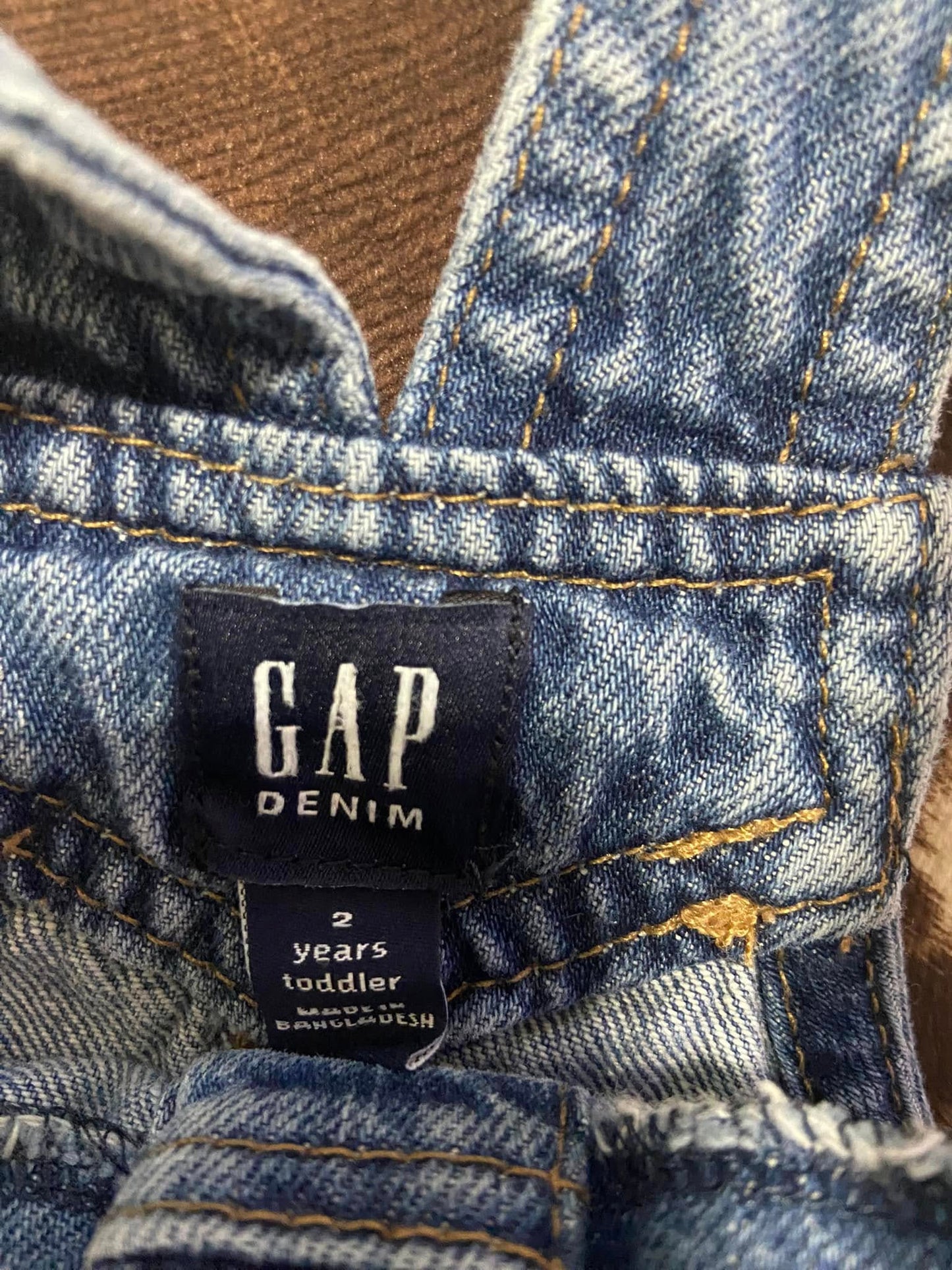 #010225 Baby Girls Gap Denim Dress Size 2