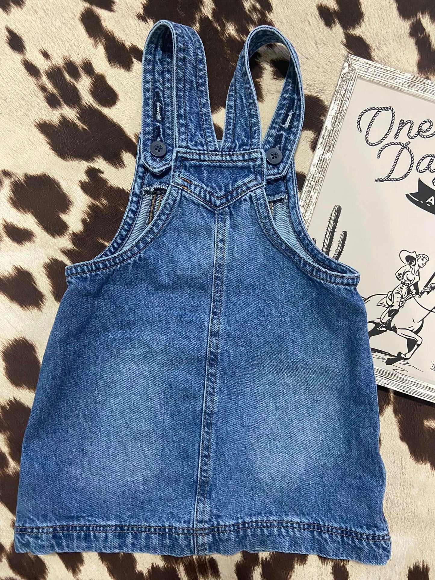 #010225 Baby Girls Gap Denim Dress Size 2