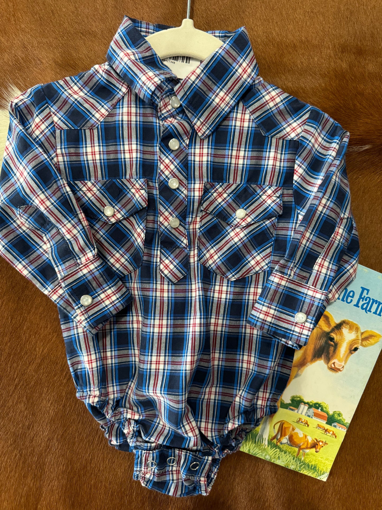 #100824 LW Red River Onesie Size 3/6 M