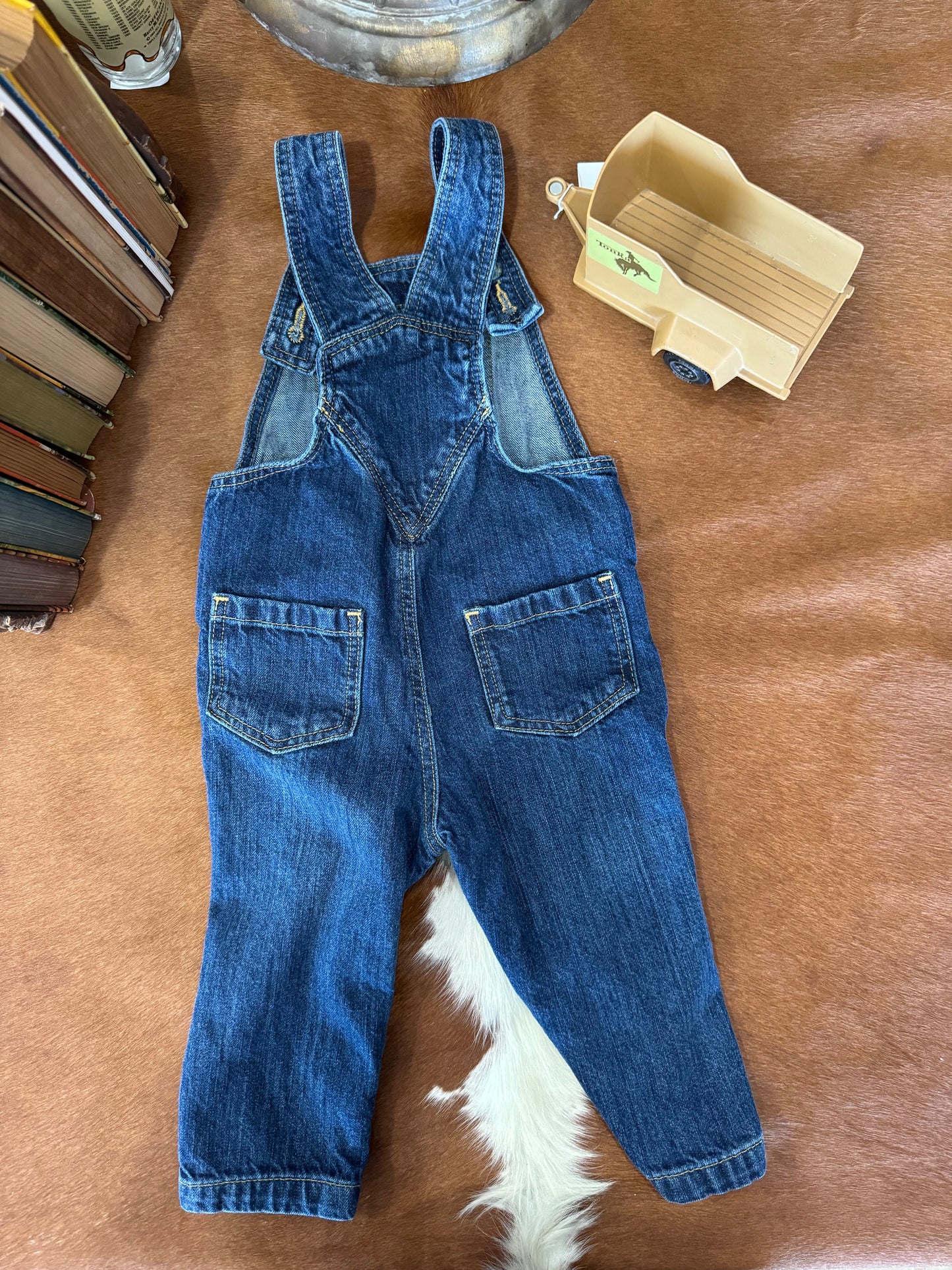 #011125 Old Navy Denim Overalls Size 18-24 M