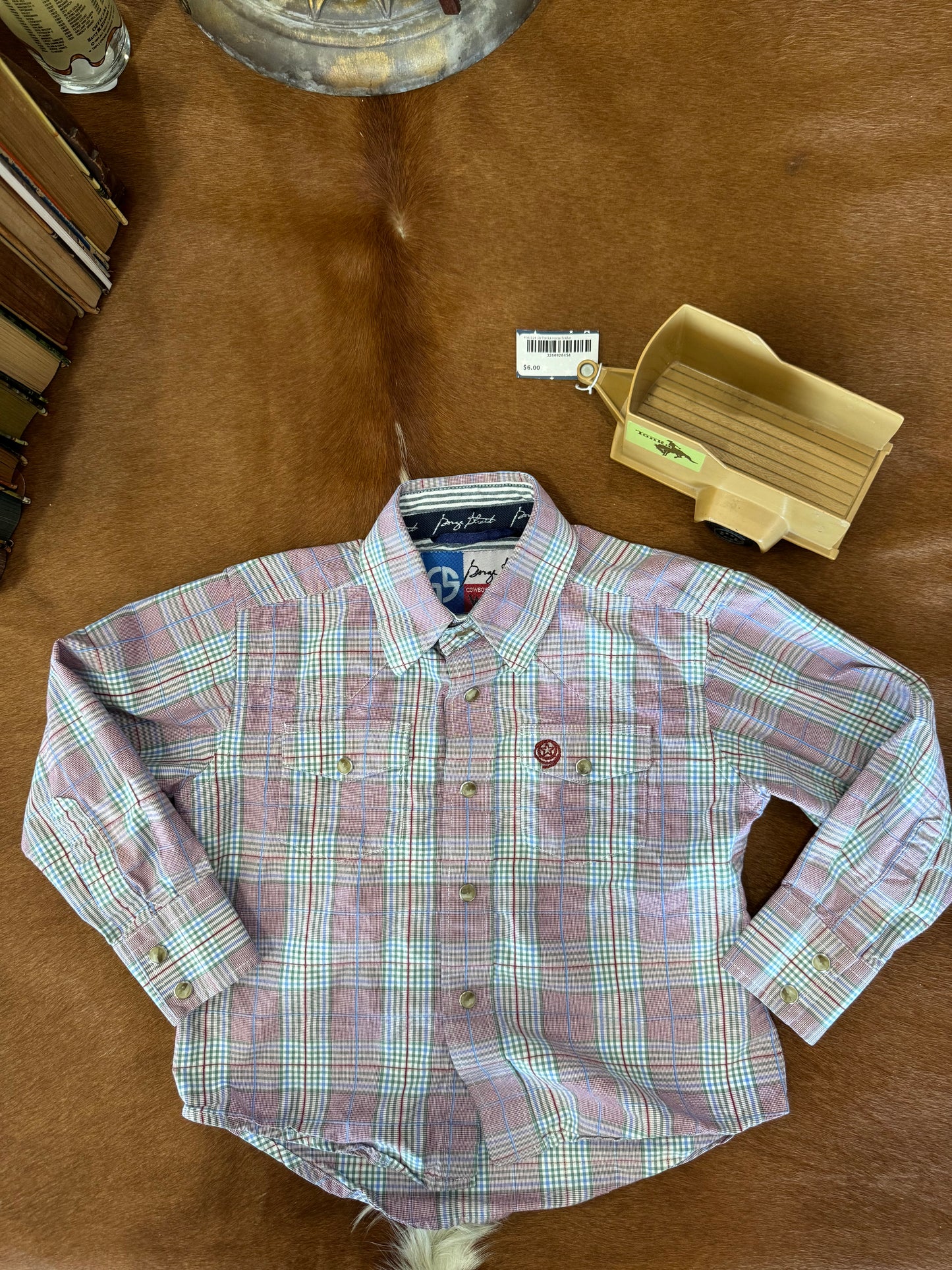 #011125 Wrangler George Strait western Snap Shirt Size XS