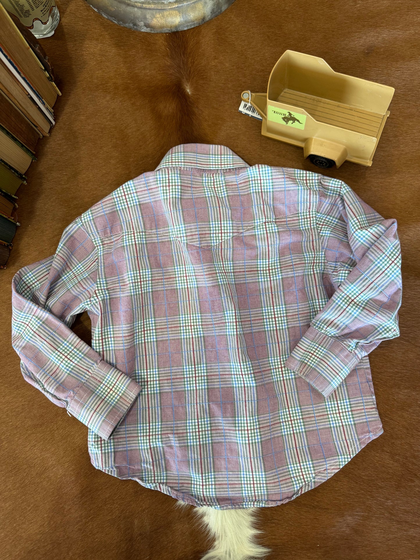 #011125 Wrangler George Strait western Snap Shirt Size XS