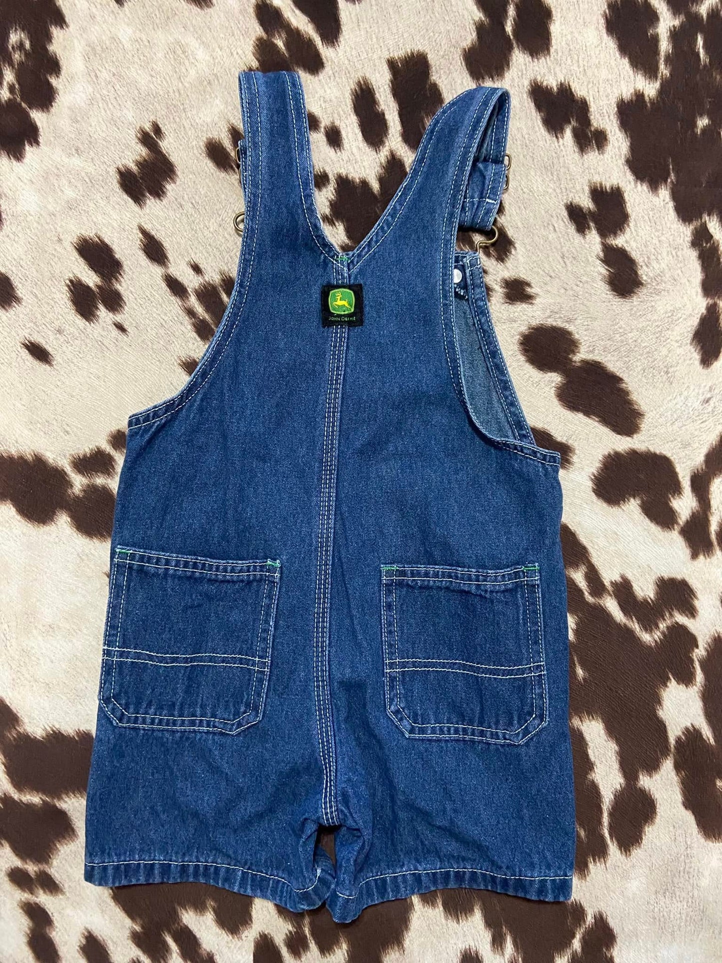#010225 John Deere Boys Shortalls. Size 2T