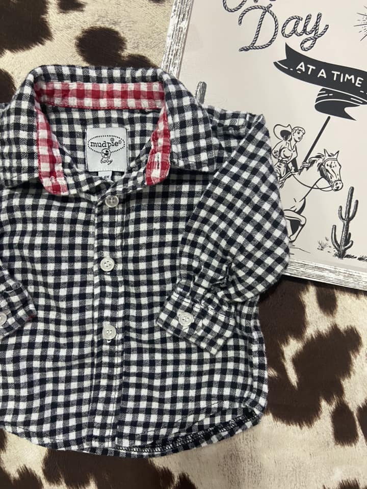 #010225 Mud Pie Shirt Size 0/6 M