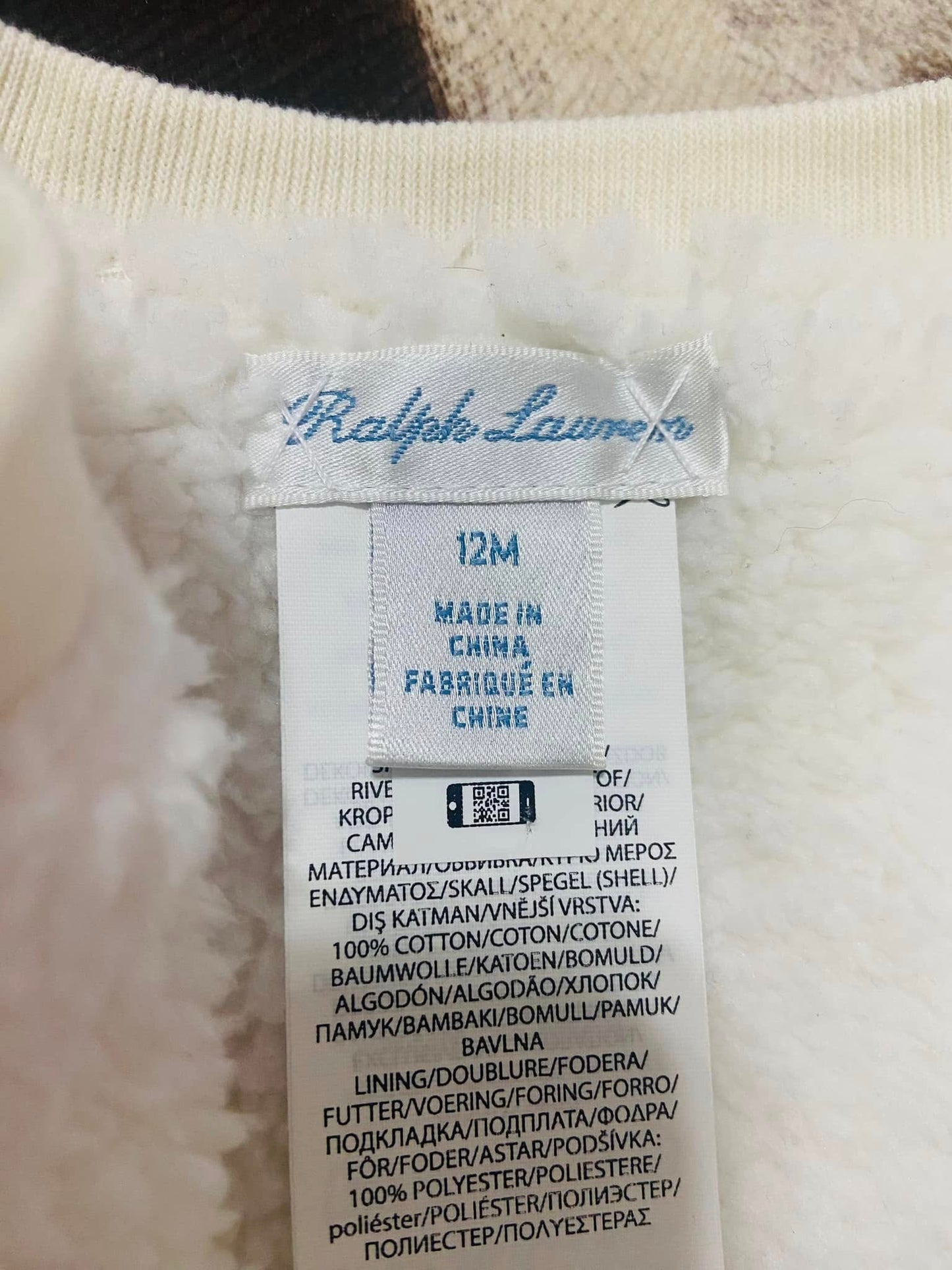 #010225 Ralph Lauren Toddler Ski Bear Jacket 12Mo.