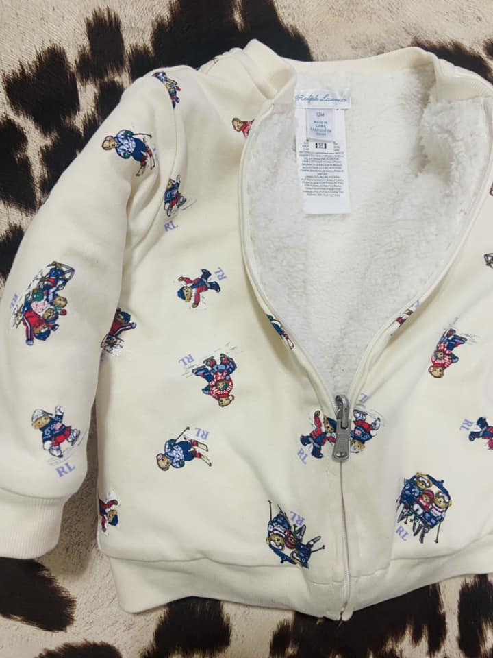 #010225 Ralph Lauren Toddler Ski Bear Jacket 12Mo.