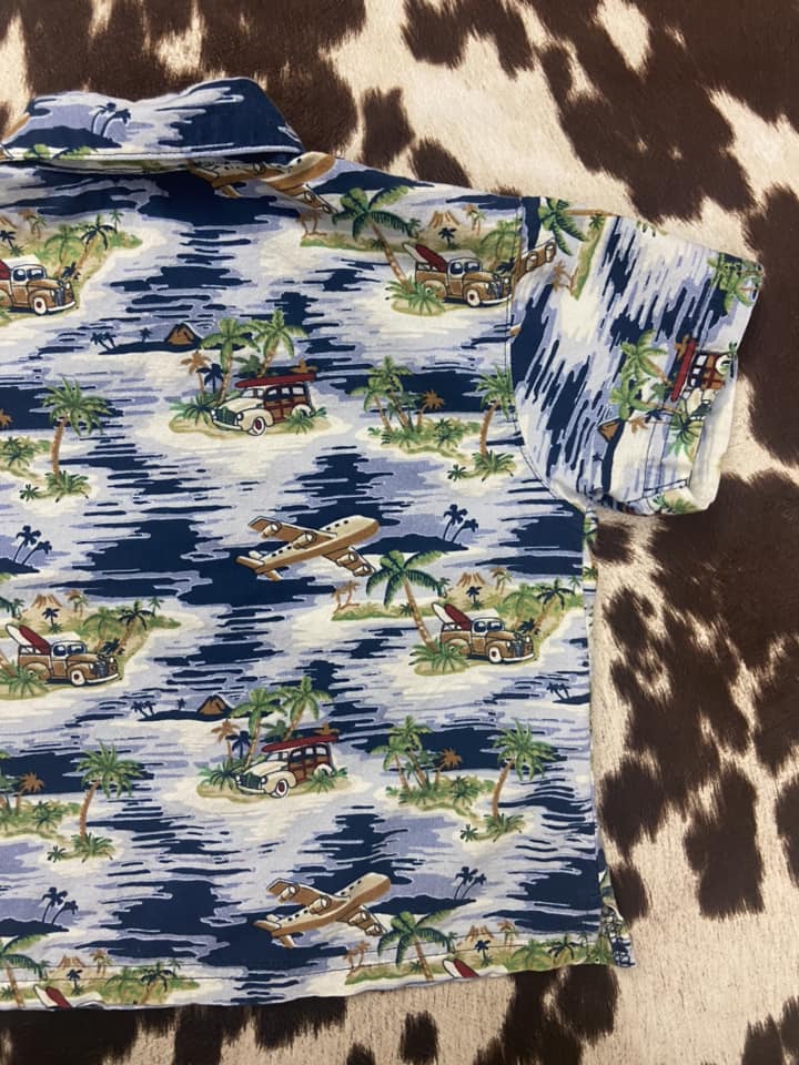 #010325 Baby HeadQuarters Hawaiian Shirt Size 24M