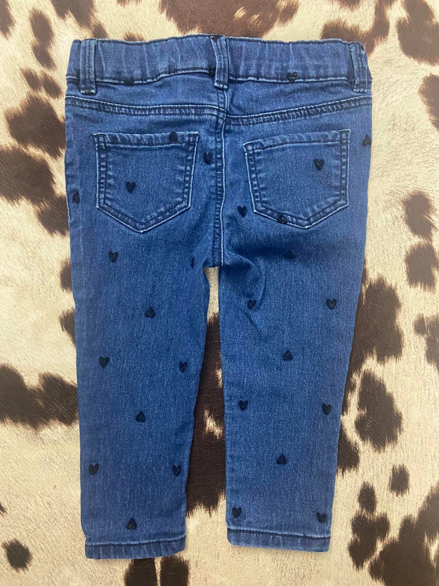 #010325 Oshkosh Jeans With Hearts Size 18M