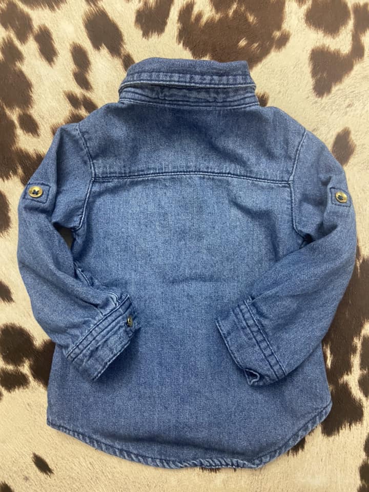 #010325 Genuine Kids By OshKosh Denim Shirt Size 12M