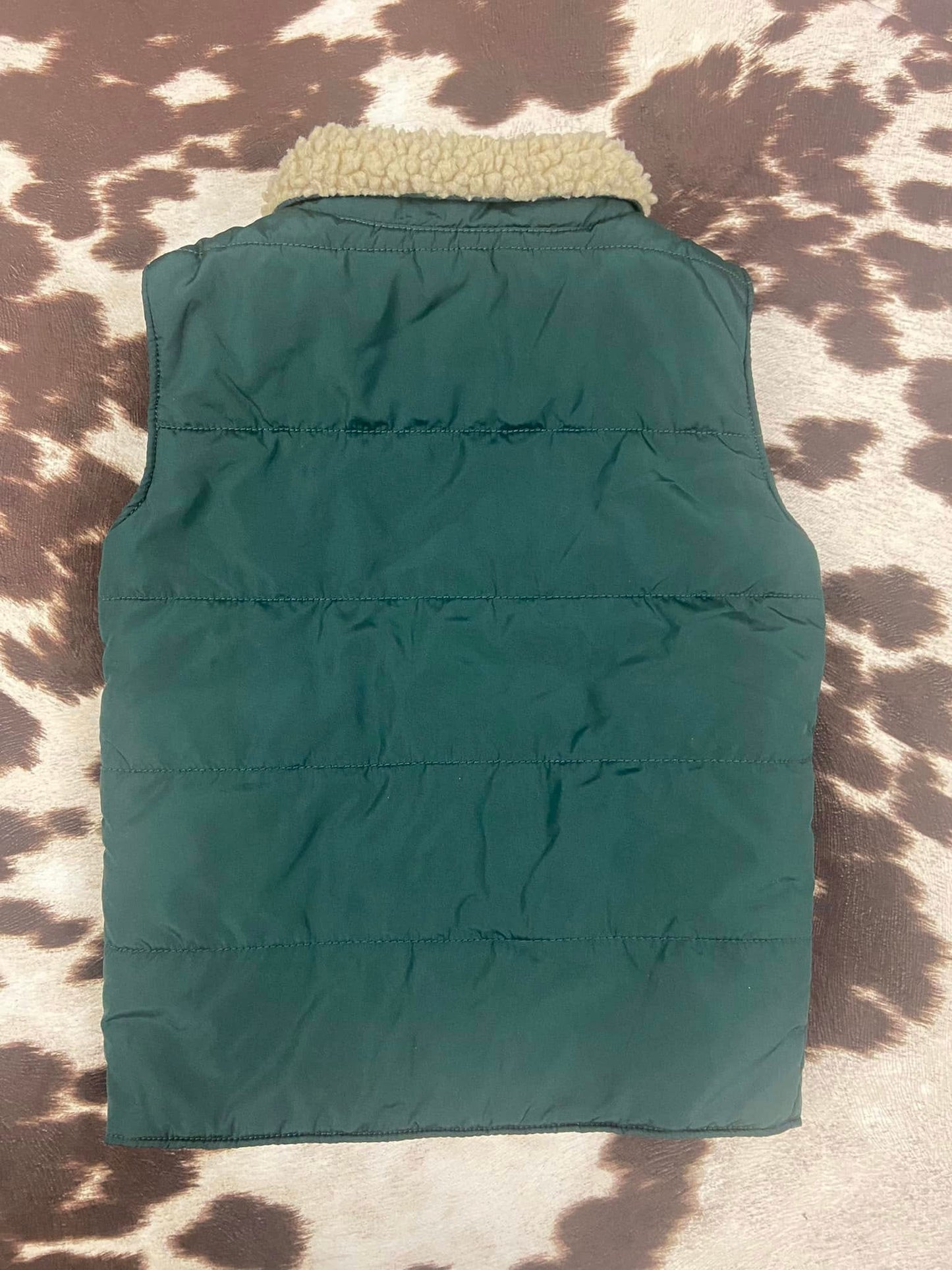 #010425 Carter's Green Vest Size 3T