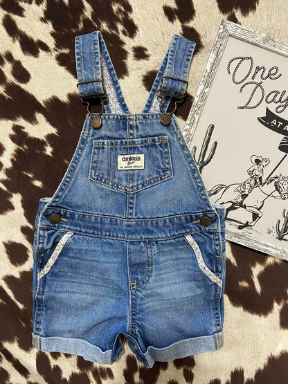 #010225 OshKosh Girls Shortalls Size 12M