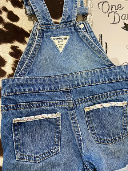 #010225 OshKosh Girls Shortalls Size 12M