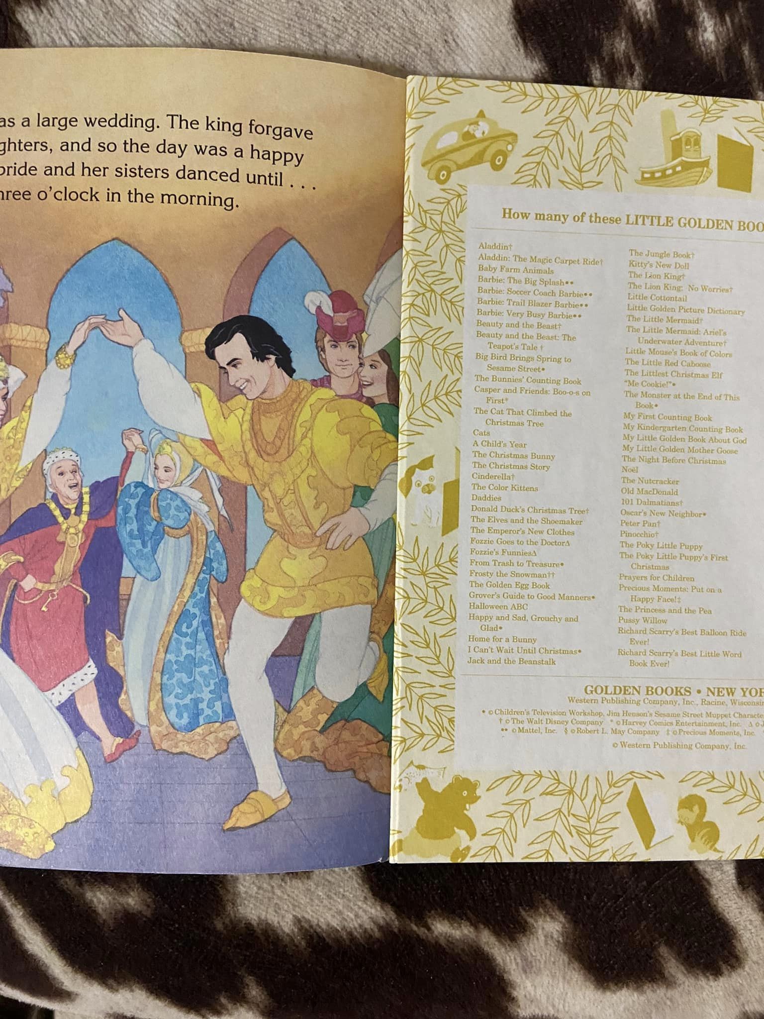 #031024 LW The Twelve Dancing Princesses Little Golden Book