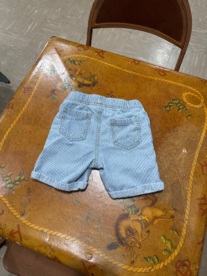 #040425 Jumping Beans Blue/White Striped Shorts Size 2T