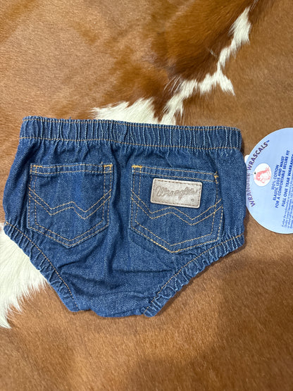 #020725 Wrangler Denim Diaper Cover Size 12M