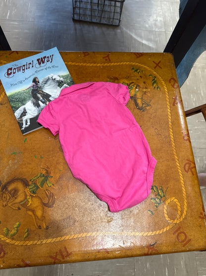 #032725 Pink Osh Kosh Onesie Size 6/9 M