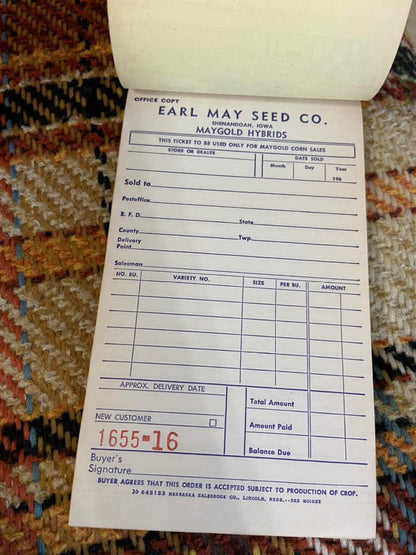 #030424 LW Maygold Seed Invoice Book