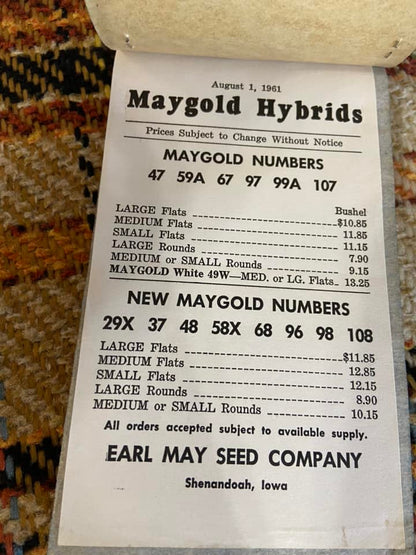 #030424 LW Maygold Seed Invoice Book