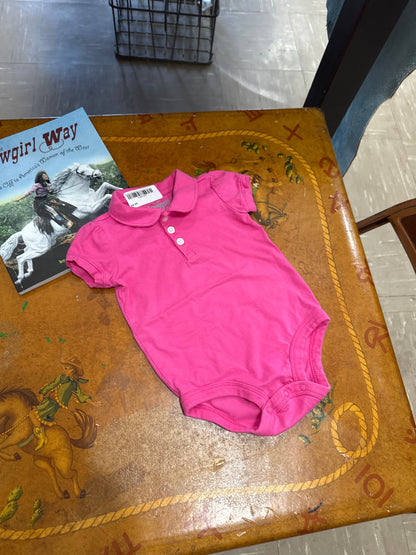 #032725 Pink Osh Kosh Onesie Size 6/9 M