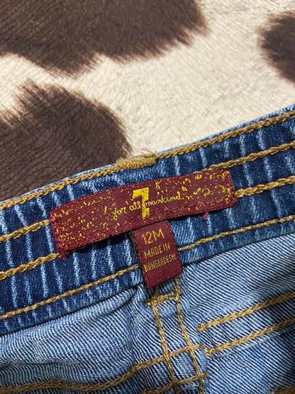 #010225 Girls 7 For All Mankind Jeans Size 12M