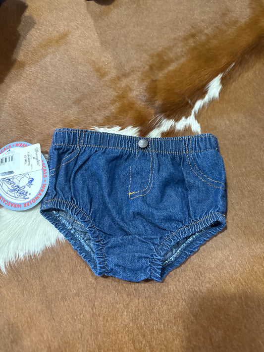 #020725 Wrangler Denim Diaper Cover Size 12M