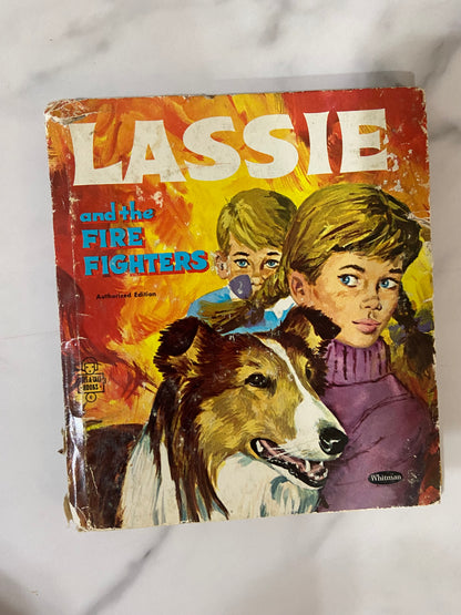 #032424 Lassie & The Fire Fighters Vintage Book