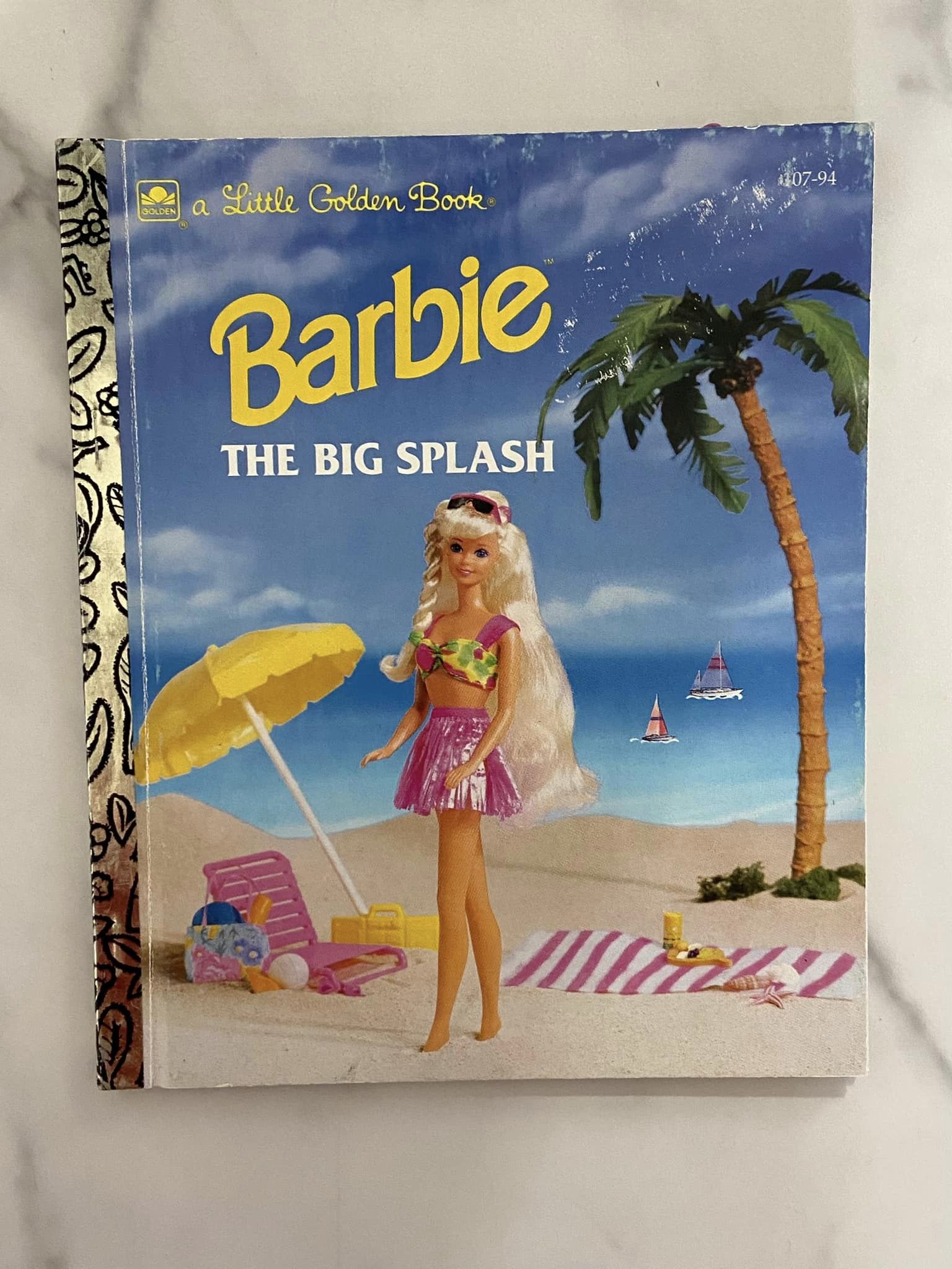 #113 LW Barbie The Big Splash Little Golden Book