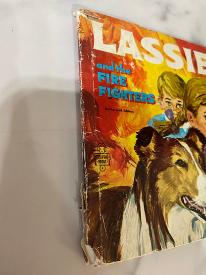 #032424 Lassie & The Fire Fighters Vintage Book