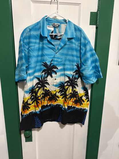 #033025 Aloha Republic Hawaiian Shirt Size 2XL