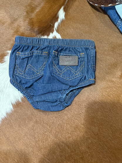 #020725 Wrangler Denim Diaper Cover Size 6/9 M