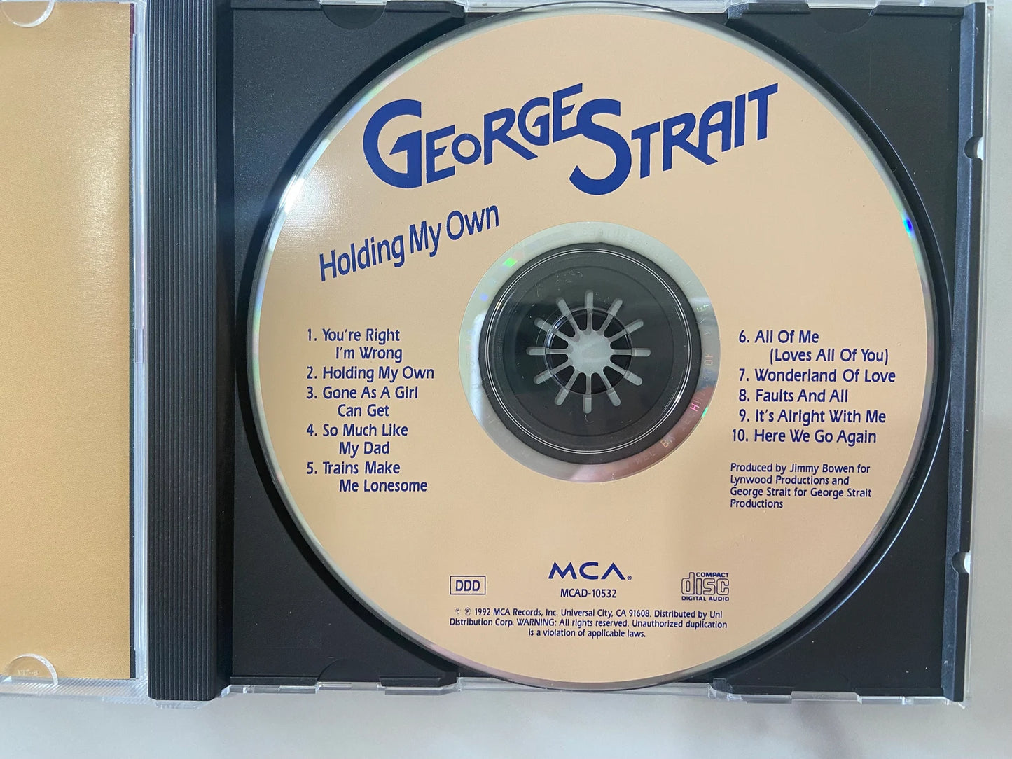 #071524 LW George Strait CD "Holding My Own"